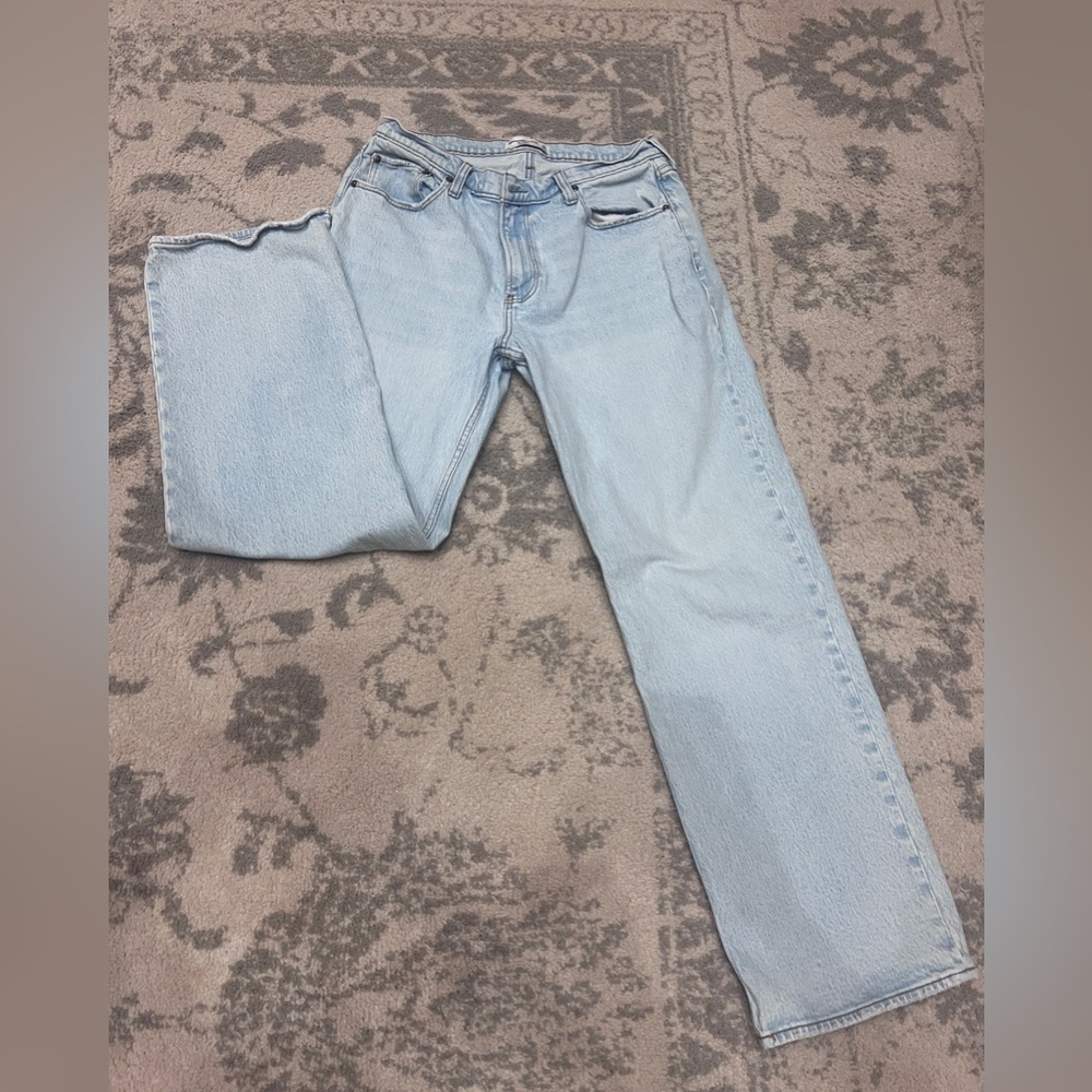 Abercrombie & Fitch Blue Straight Leg Jeans